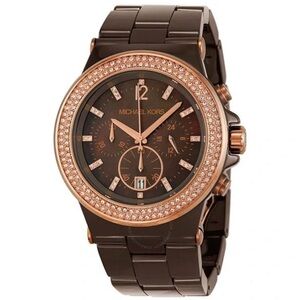 Michael Kors Rose Gold and Brown Women's Watch